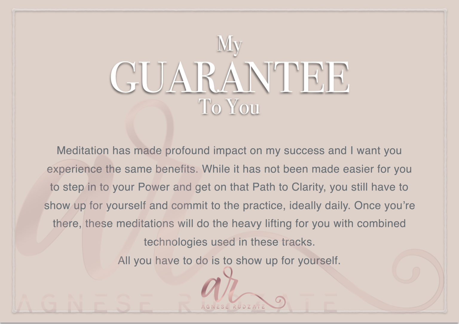 Path to Clarity Meditations Guarantee Agnese Rudzate Organizing